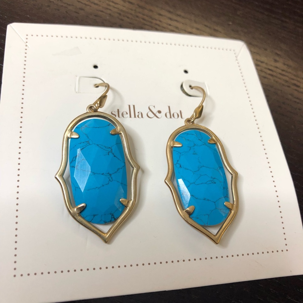 Stella & Dot Turquoise Amala Chandeliers